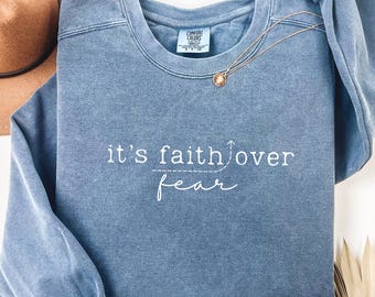 Faith Over Fear PNG: Christian Graphics (Digital Download)