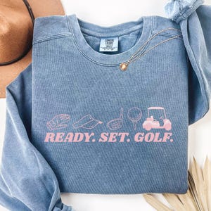 彼女のための準備完了ゴルフPNG、ゴルフ愛好家、ゴルフトーナメント、スポーツPNG、デジタルダウンロード、昇華PNG、インスタントダウンロード、