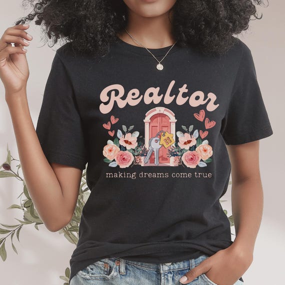Floral Realtor PNG: Real Estate Agent Design (Digital Download)