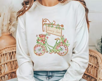 Strawberry Bicycle PNG, Berry Lane Fruit Design (Digital Download)