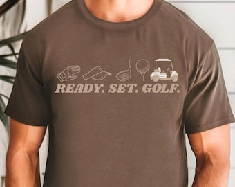 Ready Set Golf PNG: Sports Sublimation Design (Digital Download)