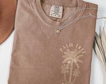 Palm Tree Beach Shirt PNG, Retro Summer Graphics (Digital Download)