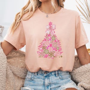 Pink Christmas Thrills PNG, Winter PNG, Digital Download, PNG For Sublimation, Instant Download, Pink Christmas Tree