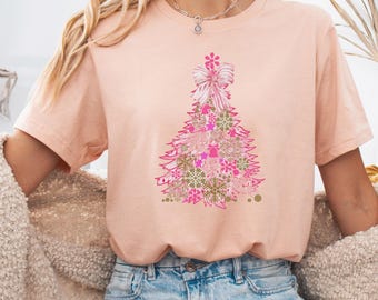 Pink Christmas Tree PNG: Winter Sublimation Design (Digital Download)