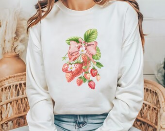 Strawberry Drop PNG, Fruit Clipart, Sublimation Design (Digital Download)