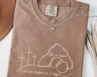 A Lot Can Happen In 3 Days PNG, He is Risen PNG, Digital Download, Christian Easter Design