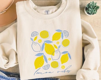 Lemon Vibes PNG, Citrus Fruit Graphics (Digital Download)