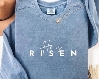 He Is Risen PNG, Easter Bible Verse, Sublimation Design (Digital Download)