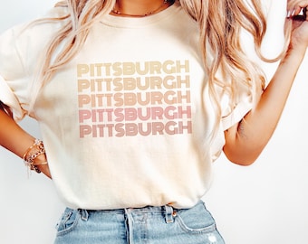 Vintage Pittsburgh Shirt Retro Yinz Travel Tee Unisex Comfort Colors Top Yinzer Gift Steel City TShirt