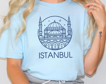 Istanbul Shirt Unisex Comfort Colors Top Turkey Travel Souvenir Retro Graphic Tee