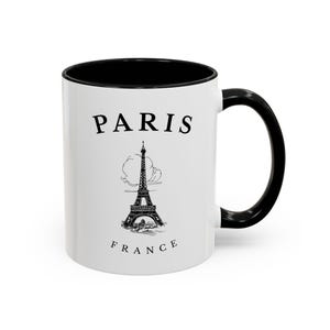 Paris Eiffel Tower Mug French Coffee Cup World Traveler Vintage Style Ceramic Drinkware Parisian France Travel Souvenir French Teacher Gift