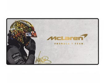 Lando Norris World Champion Desk Mat | McLaren F1 Racing, Gold Logo