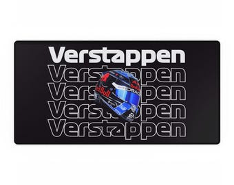 Max Verstappen Red Bull Helmet Desk Mat | F1 Racing Mouse Pad | Racing Sim Setup