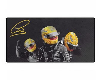 Lewis Hamilton Ferrari Signature Mouse Pad Desk Mat | F1 Racing Desk Accessory