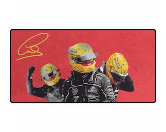 Lewis Hamilton Ferrari Signature Mouse Pad Desk Mat | F1 Racing Desk Accessory