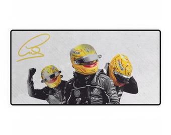 Lewis Hamilton Ferrari Signature Mouse Pad Desk Mat | F1 Racing Desk Accessory