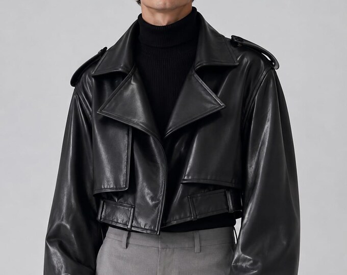 Women's Black Genuine Leather Biker Jacket – Slim Fit Motorcycle Handmade Vintage Coat