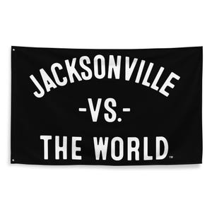 Bandiera grande Jacksonville contro il mondo - 3x5 Florida Sports Pride Tailgate Mancave Garage Wall Banner