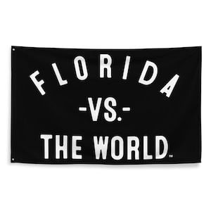 Bandiera grande Florida contro il mondo - 3x5 Sports Pride Tailgate Mancave Garage Wall Banner