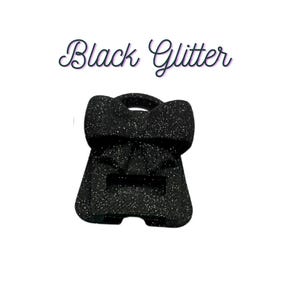 Bow Popper Soda Can Tab Opener Black Glitter