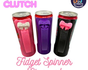 12 Unzen schlanke Dosen-Clutch mit drehendem Fidget-Anhänger - Alani, Red Bull