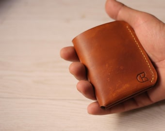 Ranch Wallet | Handmade leather wallet card holder made with vegetable tanned full grain Italian leather | bi-fold wallet