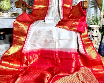 Gadwal in pura seta fatto a mano