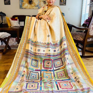 Pure Banjara Hand Lumbani Work on Vidarbha Tussar