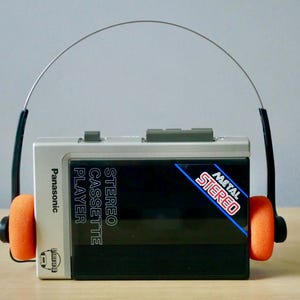 Rare 1983 Panasonic Portable Cassette Player | Near-Perfect Condition | Space-Age Metal Design
