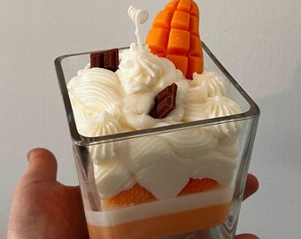 Mango-Orangen-Dessert-Kerze