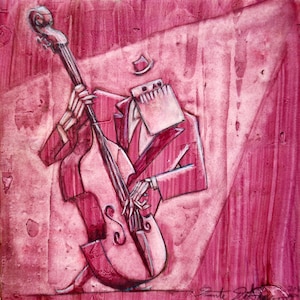Tito- skeleton upright bassist print