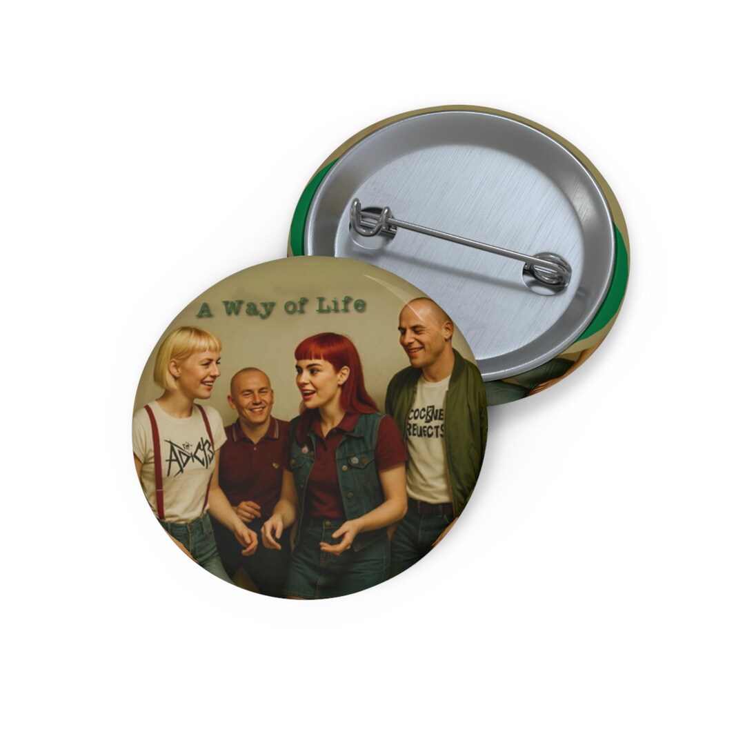 Skinhead Button A Way of Life Skinhead Against Racial Prejudice SHARP Photo Pin Button ...