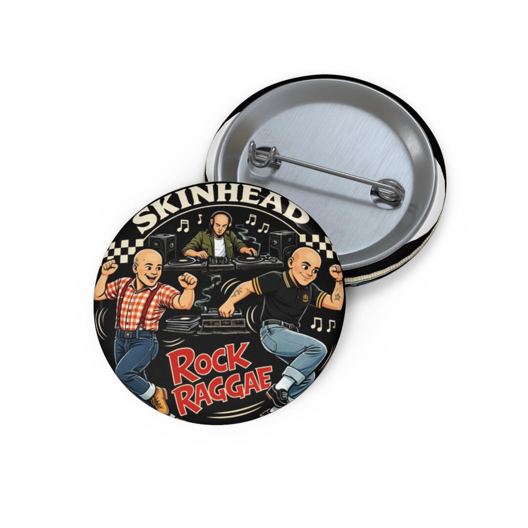 Skinhead Button Skinhead Rude Boys Reggae Pin Button Ant-racism Music Punk Ska Badge - Etsy