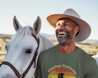 Western Shirt Cowboy Shirt Rodeo Outfit Southern Style Shirt Country Western Shirt Wild West Shirt Vintage Cowboy Graphic Tee