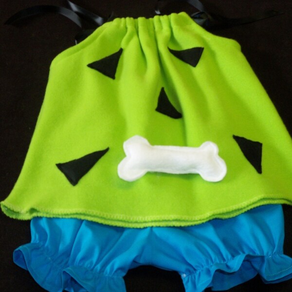 Pebbles Flinstone Tunic, Diaper Cover, and Hairclip  NB-4T
