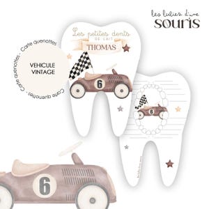 Carte quenottes / Véhicule vintage