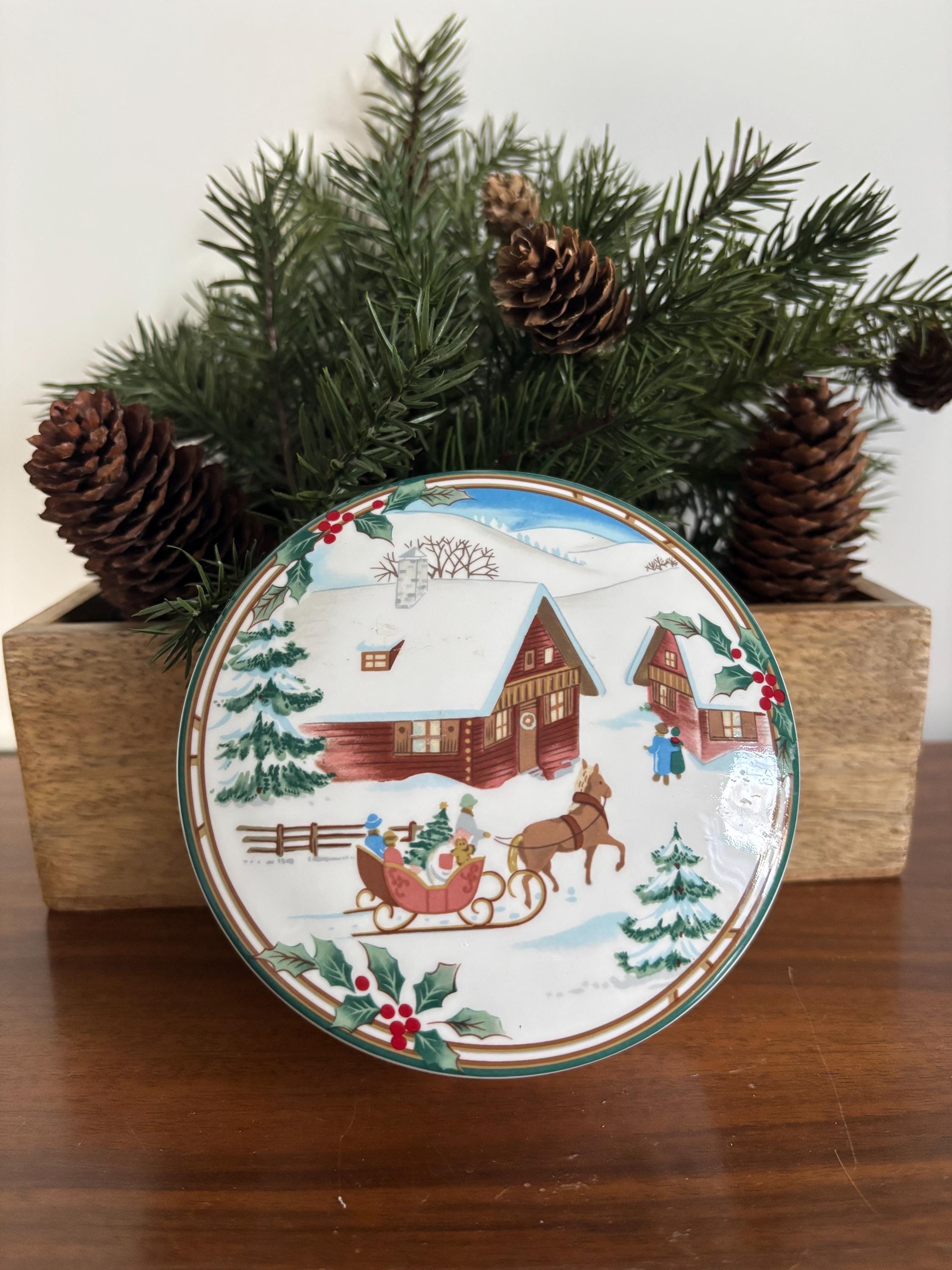 Mikasa Maxima Christmas Magic Porcelain Dish With Lid (FX070) - Etsy