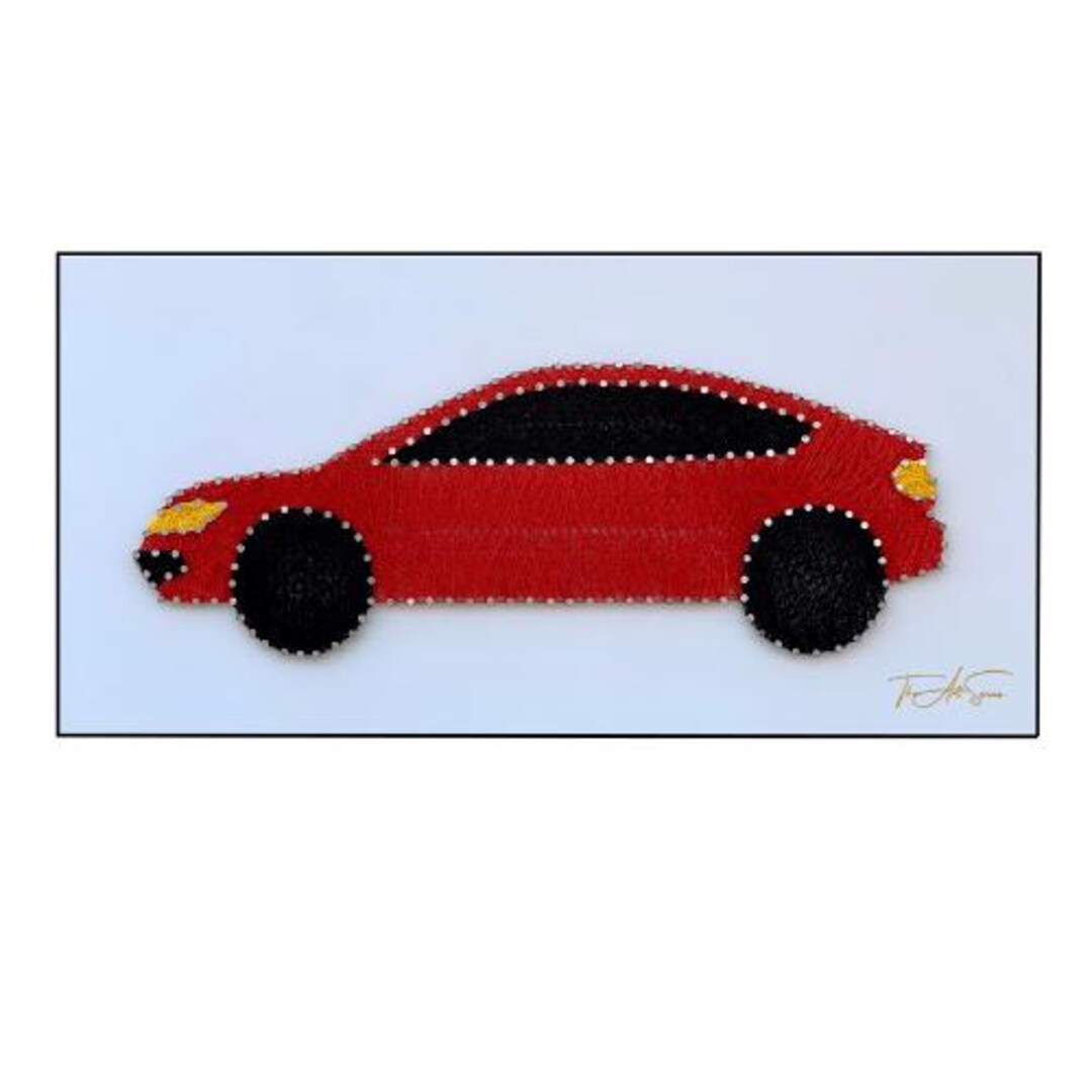 Car Customised String Custom Made to Order Car String Art | Personalized Handmade Wall Art ...