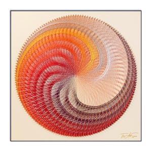 String Art Ombré Mandala: Sacred Geometry Wall Hanging