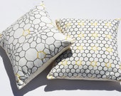 Cotton Honeycomb pillow cover SET . 17x17 inch covers.