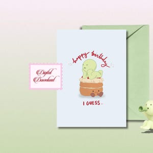 Carte d'anniversaire Smiski | Carte de voeux mignonne et drôle | Téléchargement numérique | Stationnaire