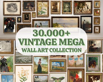 30K Vintage Prints Entire Shop Sale MEGA Bundle Wall Art Vintage CLASSIC Prints Antique Gallery Wall Set Landscape Paintings vintage art set