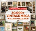 Vintage Wall Art Mega Bundle, Antique Landscape Prints, Classic Home Decor (Digital Download)
