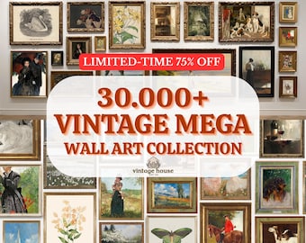 Vintage Prints Entire Shop Sale MEGA Bundle Wall Art Vintage CLASSIC Prints Antique Gallery Wall Set Landscape Paintings vintage Art PRINT