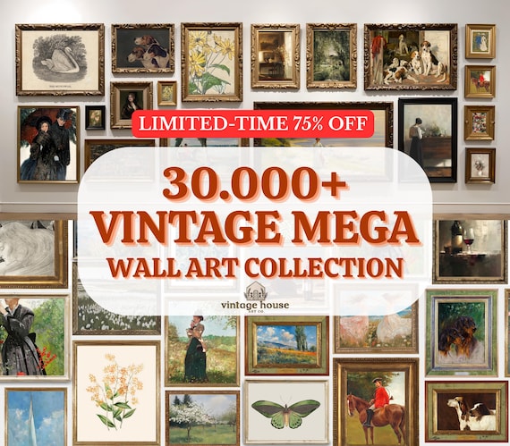 Vintage Prints Entire Shop Sale MEGA Bundle Wall Art Vintage CLASSIC Prints Antique Gallery Wall Set Landscape Paintings Vintage Art PRINT