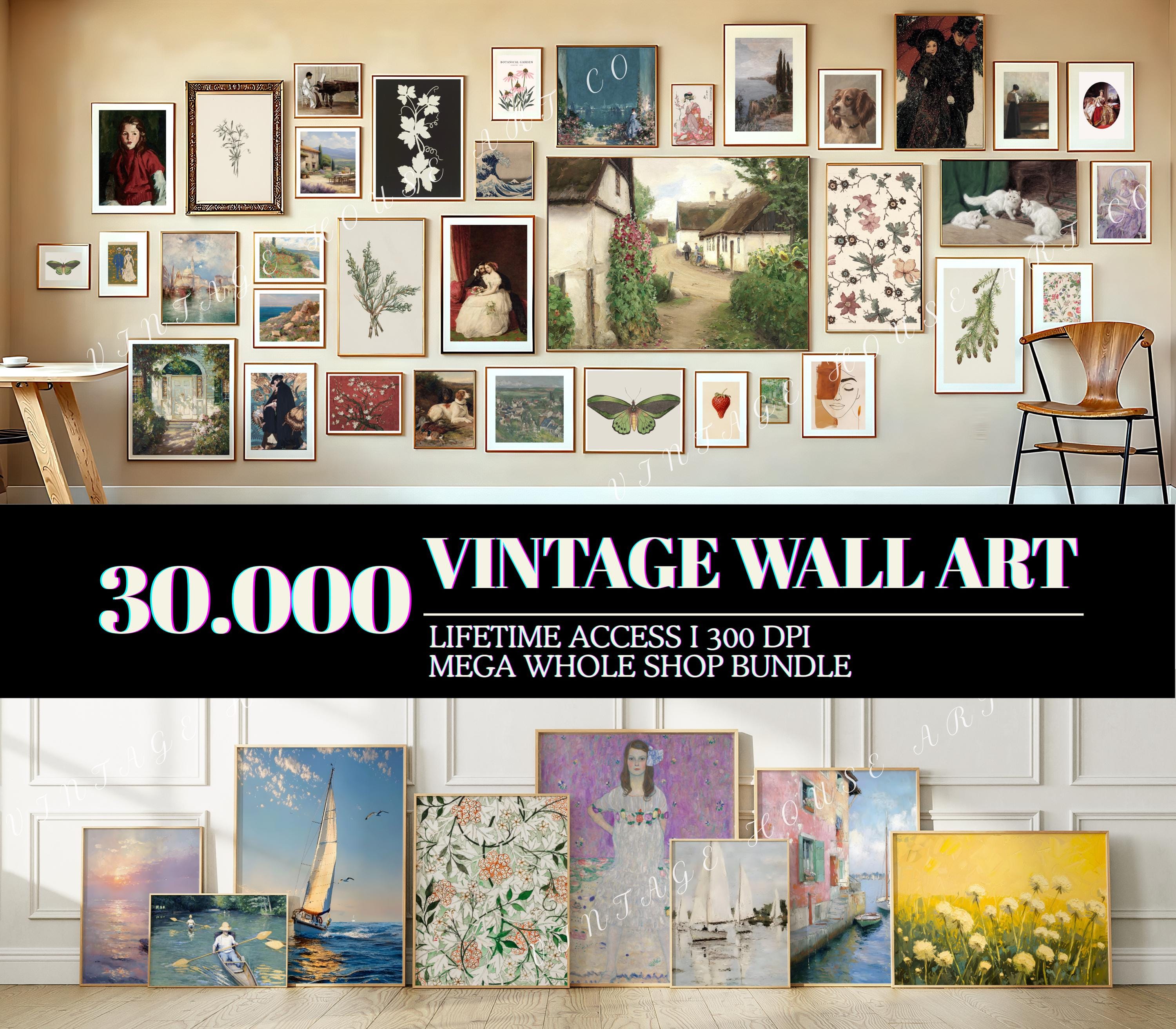 WHOLE SHOP SALE 30000 Mega Wall Art Set Printable Vintage Gallery Bundle Vintage Rustic Landscape Country Farmhouse Prints Digital Download