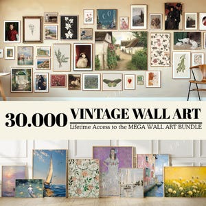 30000 Mega Vintage Wall Art Set WHOLE SHOP SALE Printable Vintage Gallery Vintage Rustic Landscape Country Farmhouse Prints Digital Download