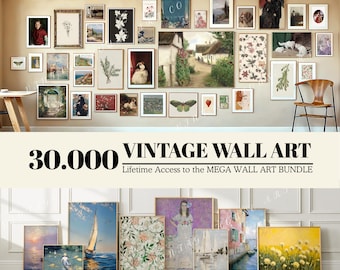30000 Mega Vintage Wall Art Set WHOLE SHOP SALE Printable Vintage Gallery Vintage Rustic Landscape Country Farmhouse Prints Digital Download