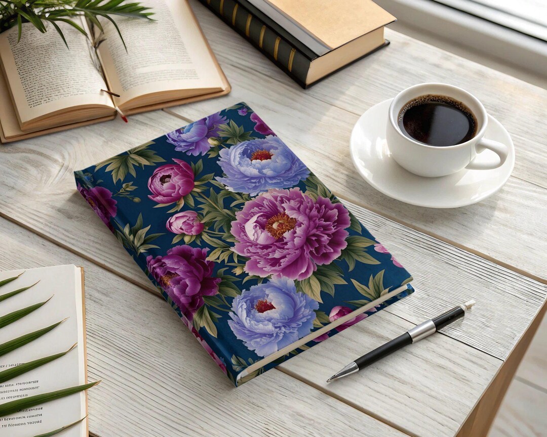 Colorful Flowers Journal Vibrant Floral Notebook Retro Diary Botanical ...