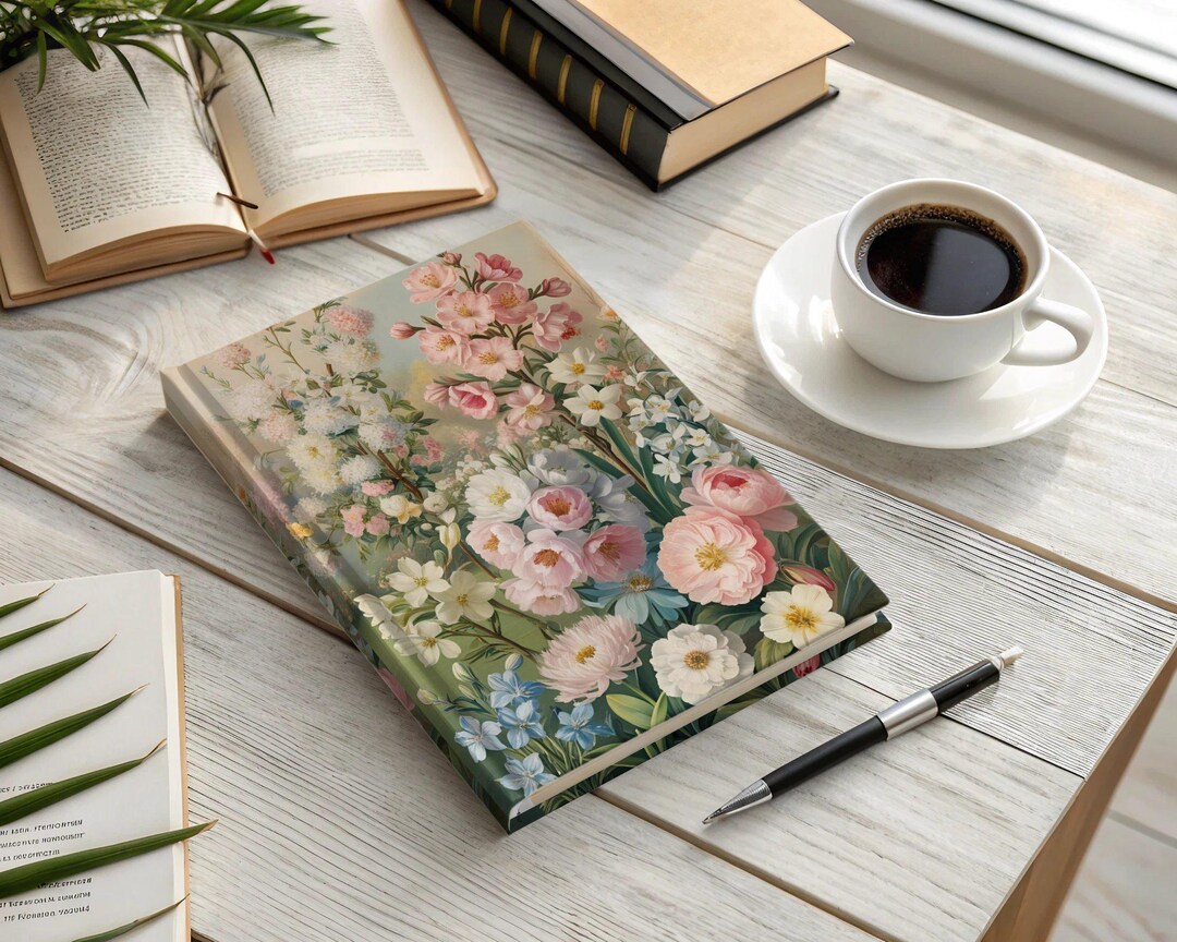 Victorian Spring Flowers Journal Vintage Botanical Classic Floral ...
